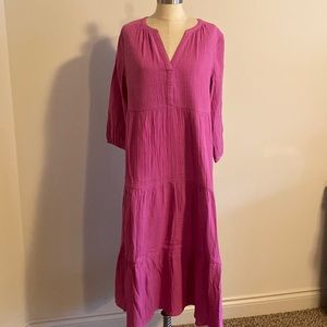 LOFT Pink Midi Dress